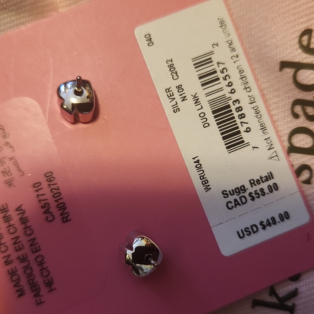 Kate Spade Gold and Silver Stud Earrings - Picture 3 of 5